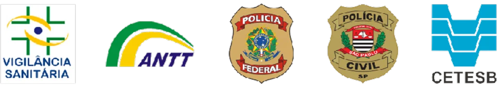 Licenças ANTT CETESB Vigilância Sanitária